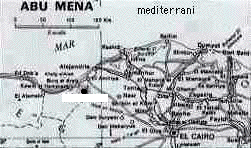 Map of Abu Mena, Mariut, near Alexandria (Egypt)