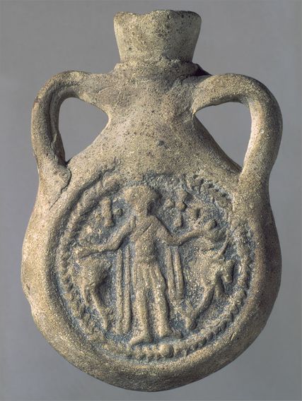 Ampulla (Flask) of Saint Menas, late 500s–mid-700s (The Metropolitan Museum of Art, New York)